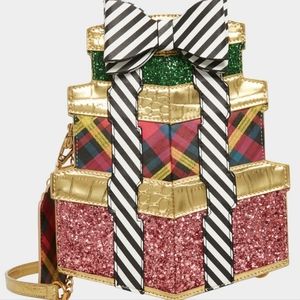 NWT Original Packaging Stack of Gifts Betsey Johnson Crossbody